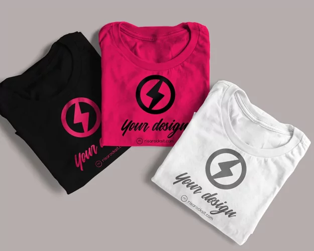 Three Tees Product Mock Up