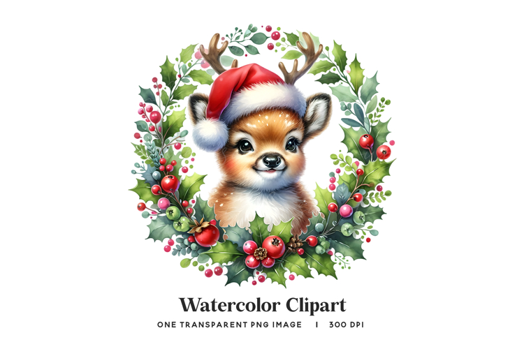 Christmas Wreath Graphic Image 6