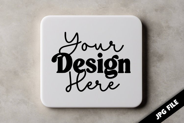 Square Coaster Mockup