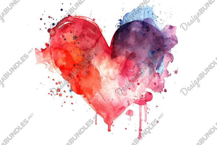 Watercolor Heart Clipart Image 11