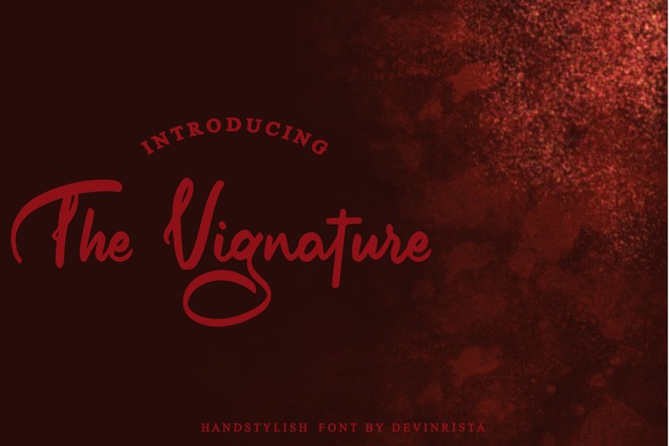 The Vignature Handstylish Font example image 1