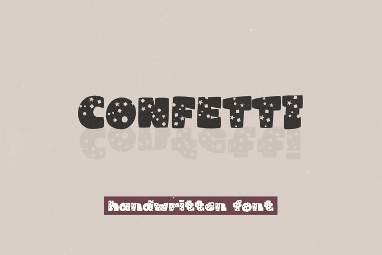 Confetti - A Sparkling Handwritten Display Font example image 1