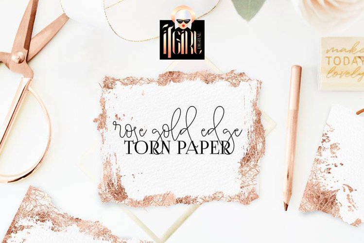 Deckled paper with rose gold edge