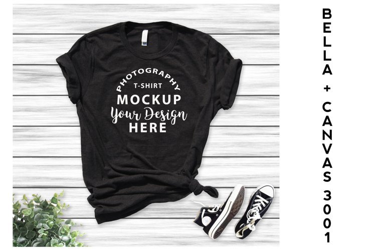 Black Tshirt Mockup Image 2