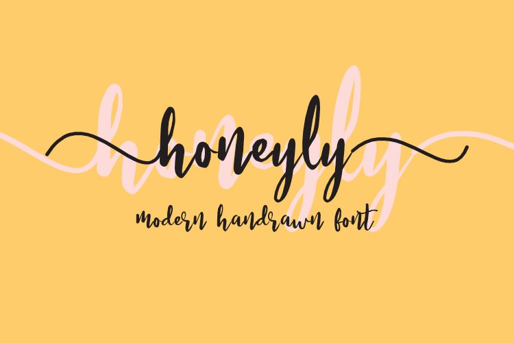 honeyly Modern Handrawn Font example image 1