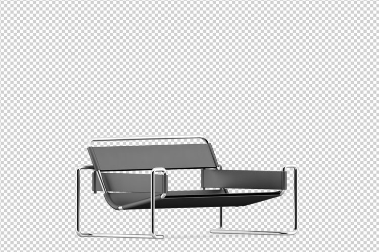 Isometric Arm Chair 3D isolated render example image 1