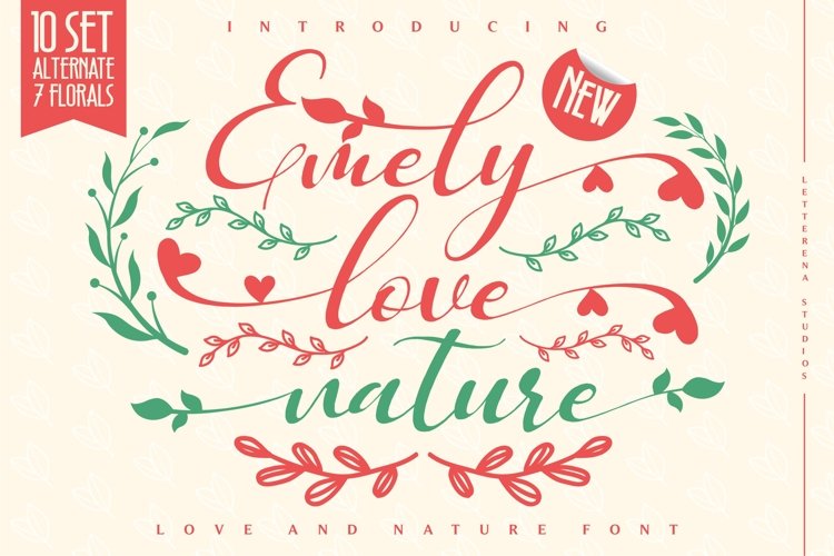 Emely love nature - Love and Nature Font example image 1