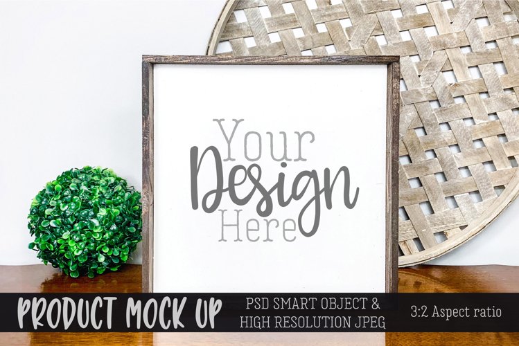 Spring wood sign MOCK UP | PSD   JPG