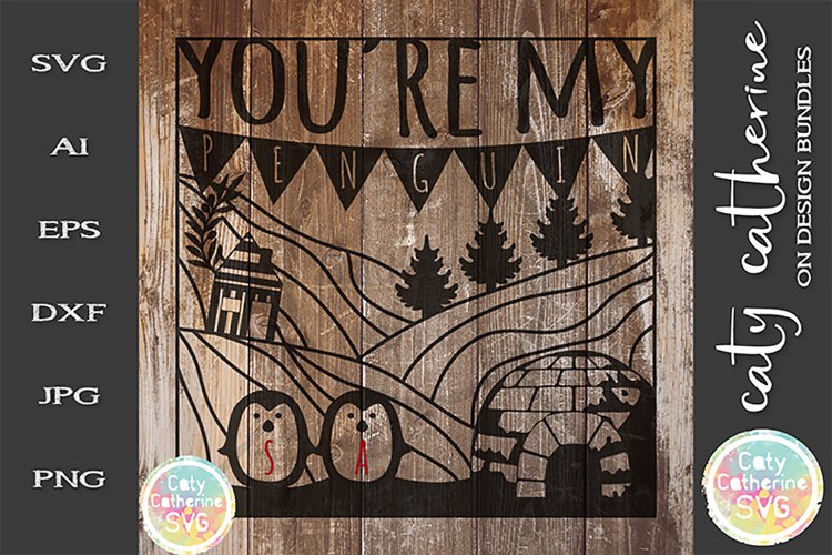 You're My Penguin SVG Cut File example image 1