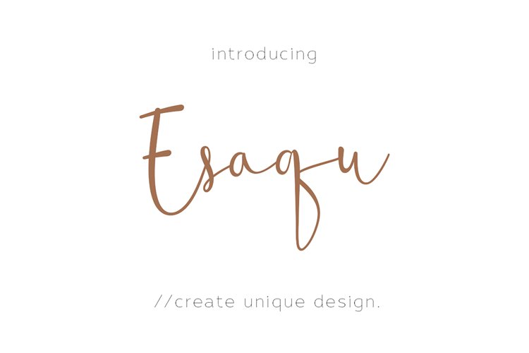 Esaqu - Modern & Feminine Font! example image 1