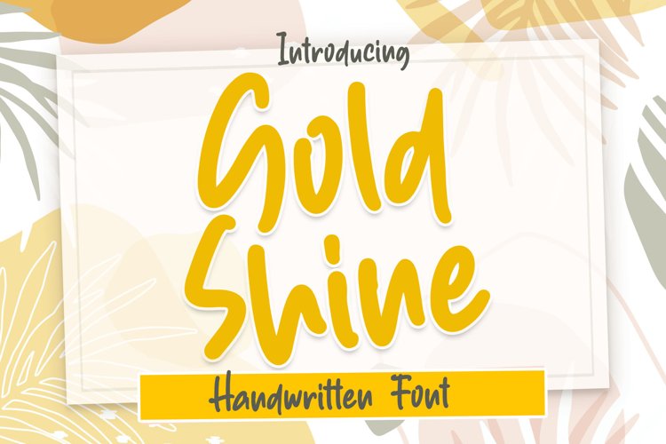 Gold Shine - Handwritten Font example image 1