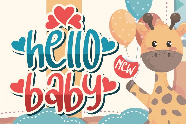 hello baby - Crafting Love Font example image 1