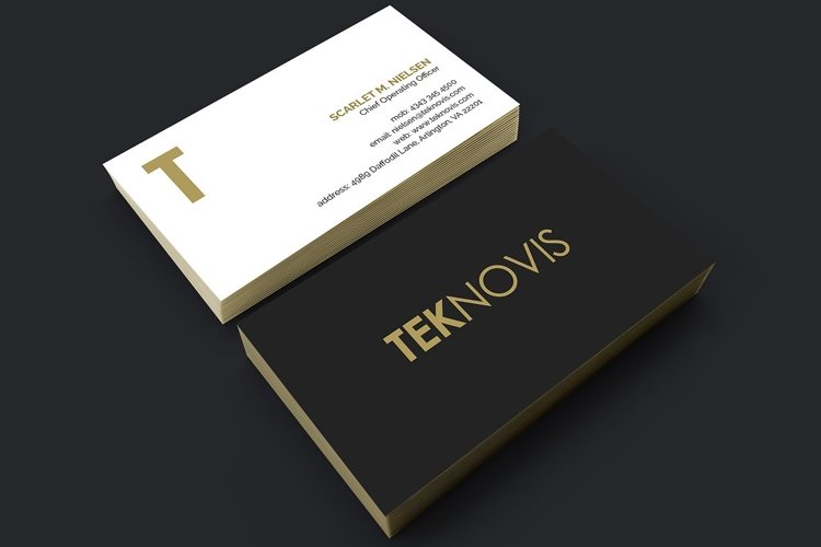 Modern Dark Business Card example image 1