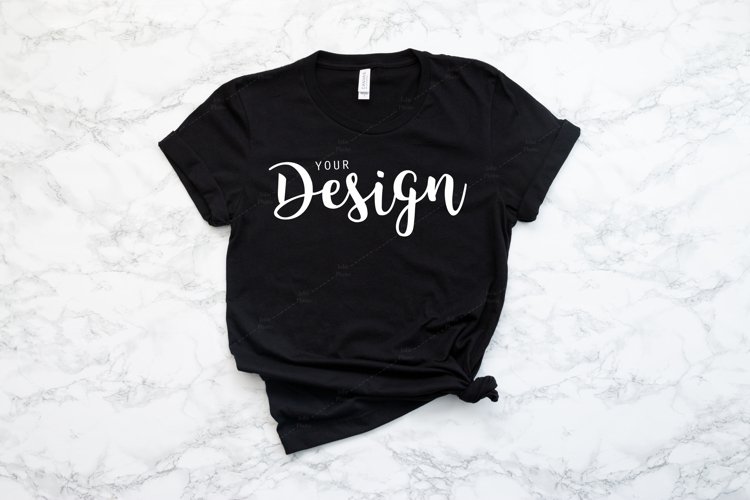Black Tshirt Mockup Image 2