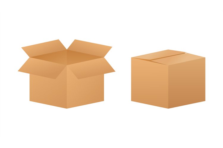 Carton parcel box. Shipping delivery symbol. Gift box icon. example image 1
