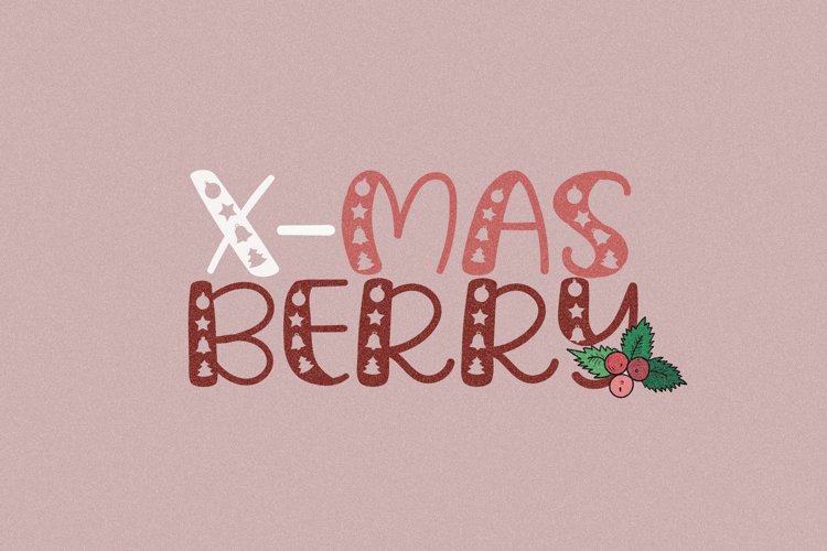 Xmas Berry - A Carved Handwritten Font example image 1