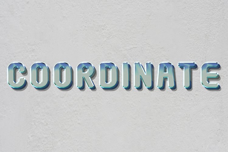Coordinate Editable Photoshop Text Style Effect example image 1