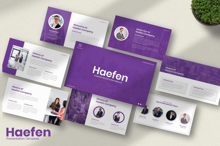 Haefen Busines Powerpoint Template example image 1