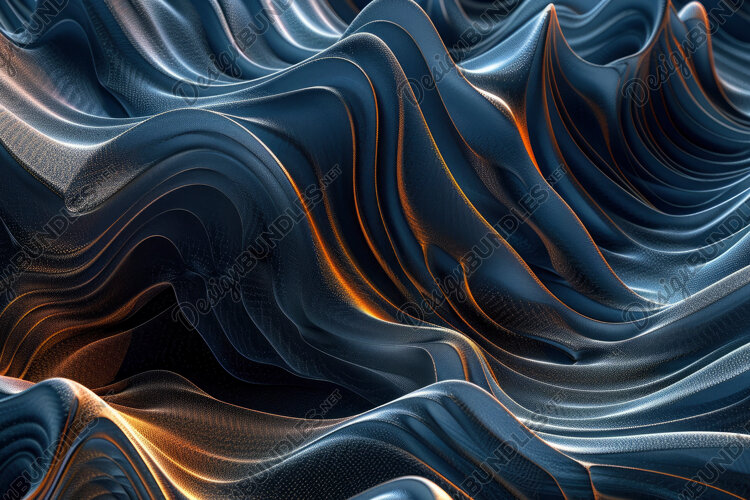 Abstract 3D Waves Background Wallpaper example image 1