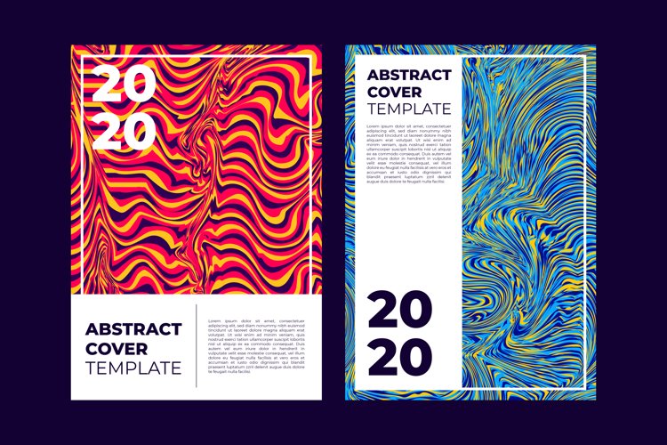 Cover Vector With Colorful Liquid example image 1