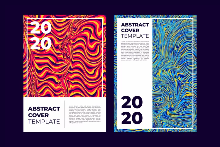 Cover Vector With Colorful Liquid