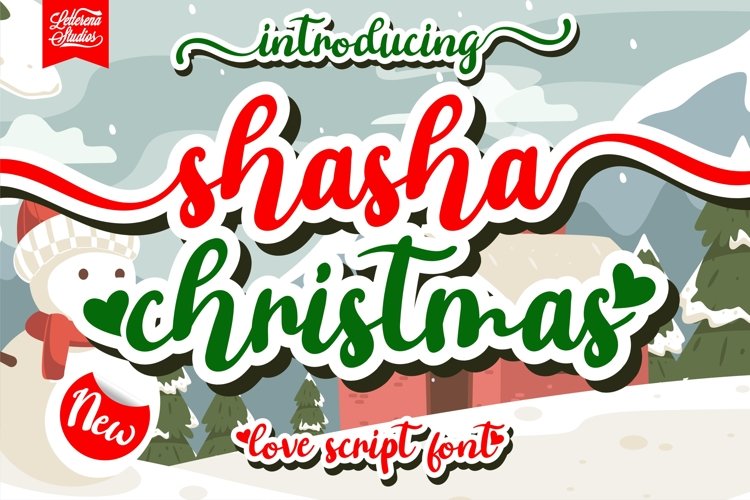 shasha christmas - script love font example image 1