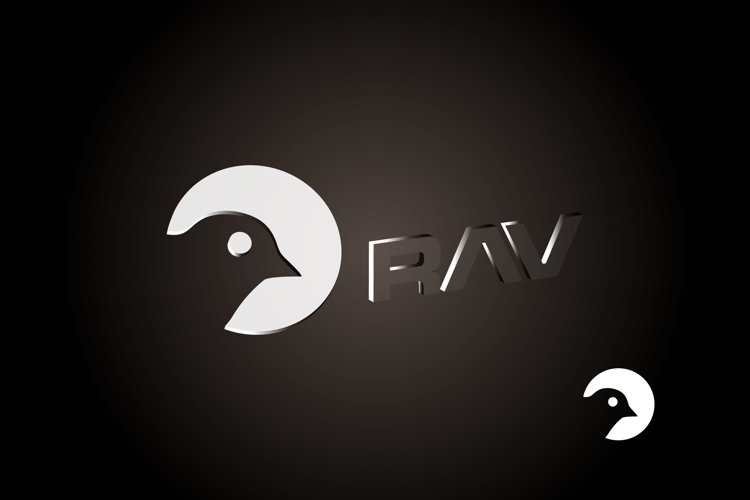 Unique Raven Logo example image 1