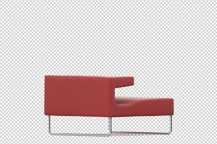 Isometric Arm Chair 3D isolated render