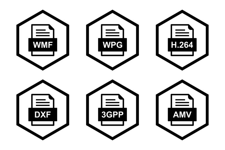 Set Of File Formats Icons example image 1