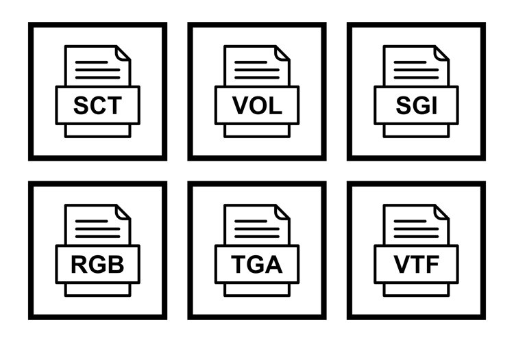 Set Of File Formats Icons example image 1