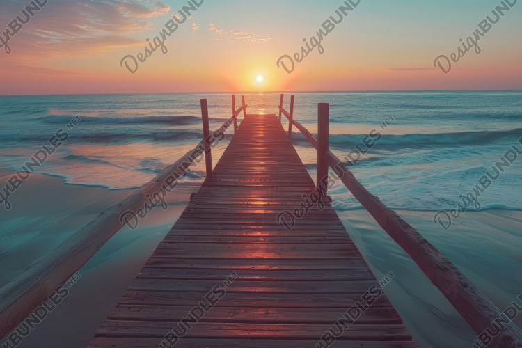 Wooden Pier Background Wallpaper