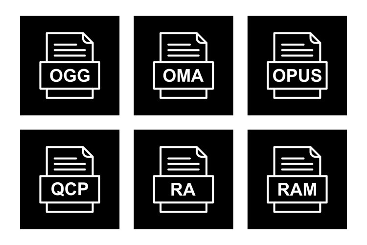 Set Of File Formats Icons example image 1