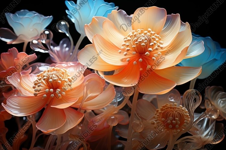 Colourful underwater plant Sea Anemone Scene