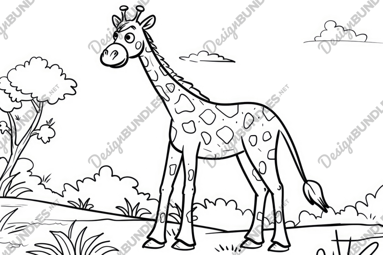 Giraffe Coloring Page