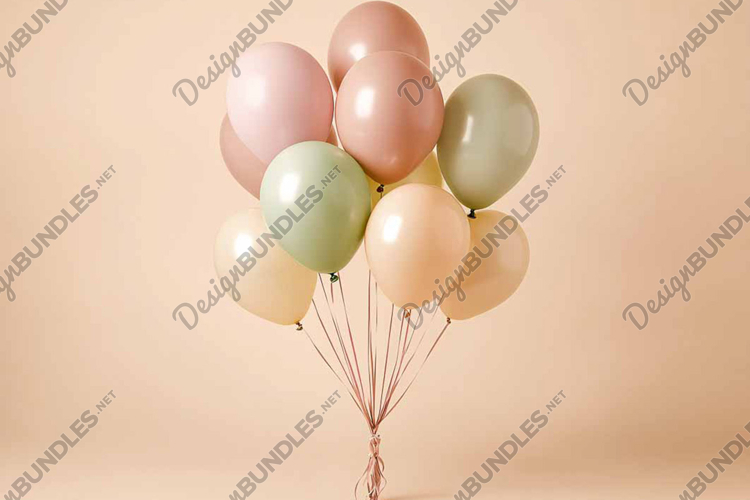 Happy Festive Latex Balloons in Pastel