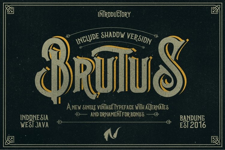 Web Font Brutus Typeface example image 1