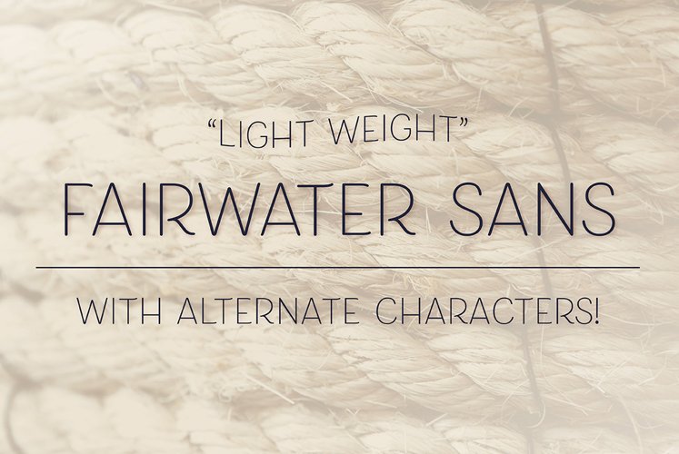 Fairwater Sans Light example image 1