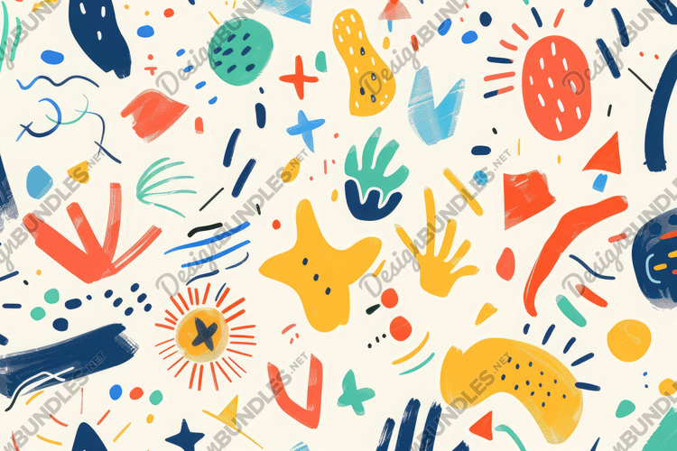 Playful Abstract Pattern Background Wallpaper