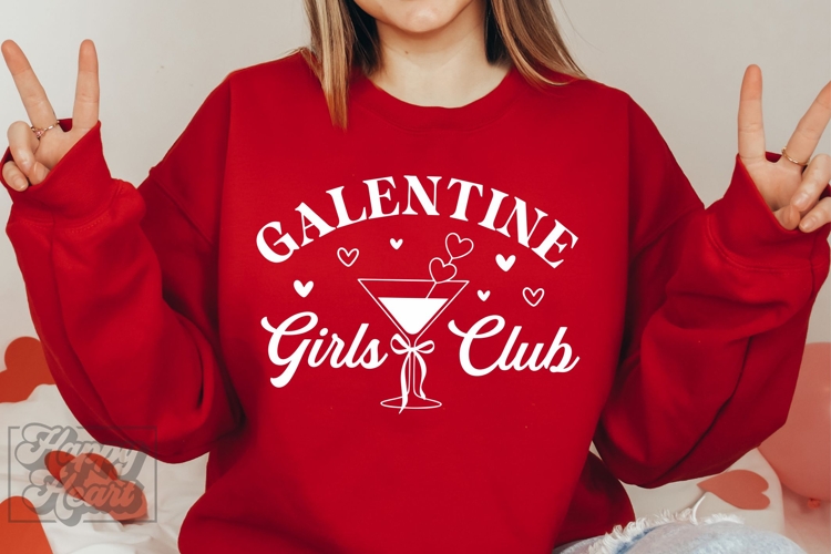 Galentine Girls Club PNG SVG - Valentine Social Club Shirt