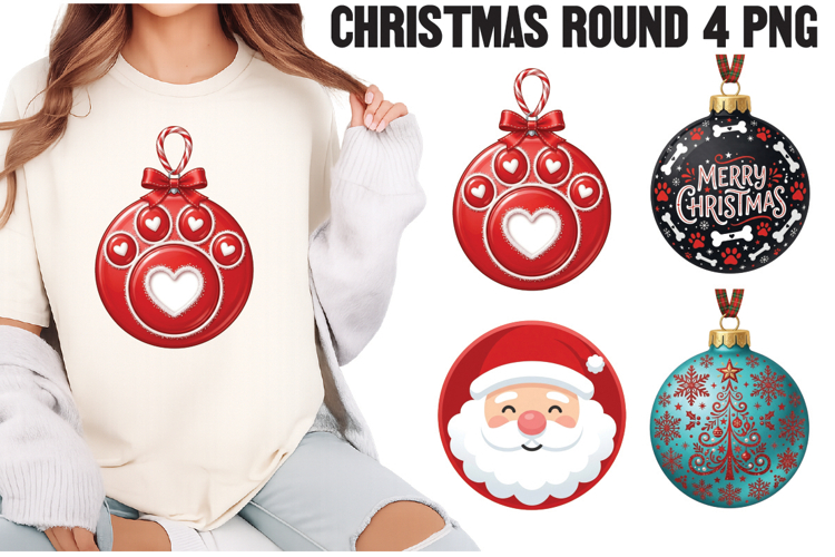Christmas Round Png clipart example image 1