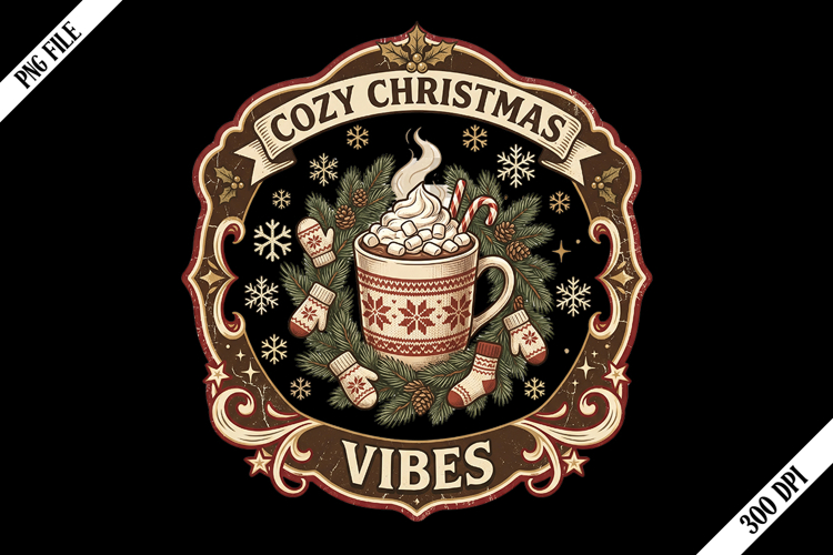 Cozy Christmas Vibes Png Designs