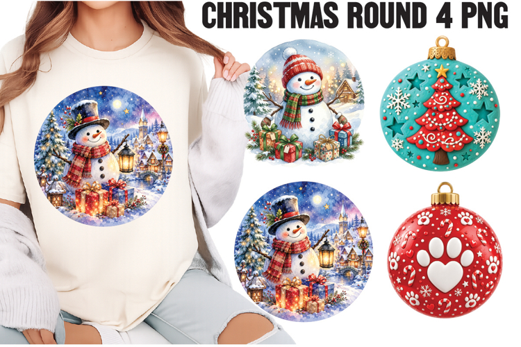 Christmas Round Png clipart example image 1