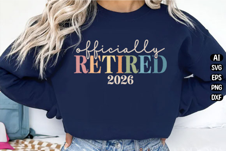 Officially Retired 2026 Svg Design example image 1