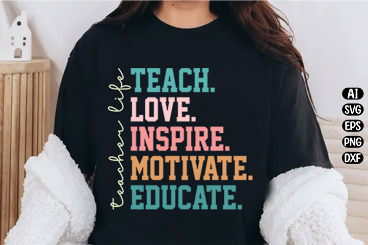 Teach Love Inspire SVG Image 4