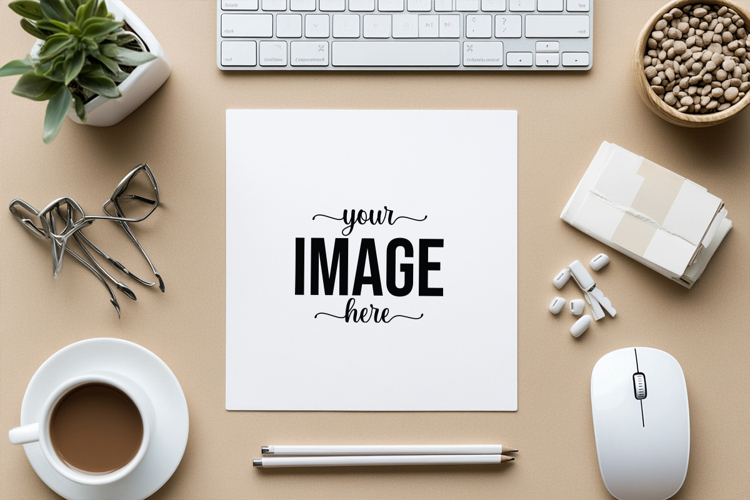 Office Desk Mouse Pad Mockup