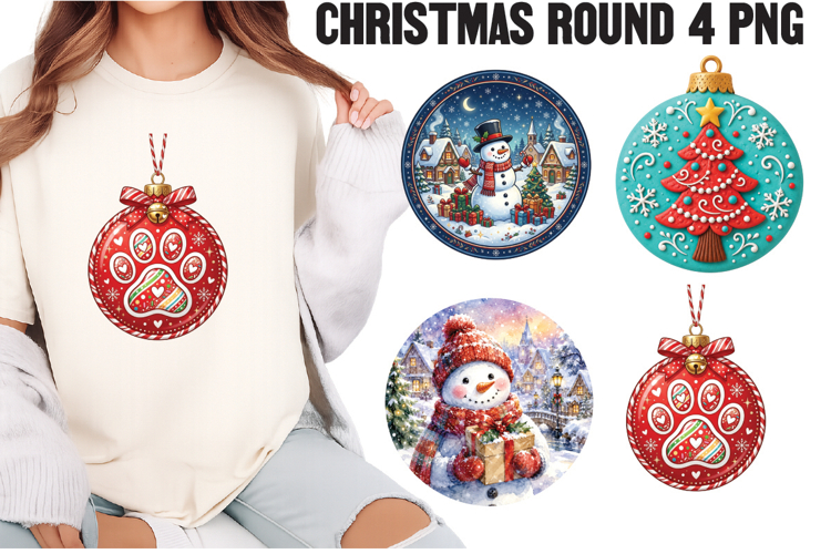 Christmas Round Png clipart example image 1