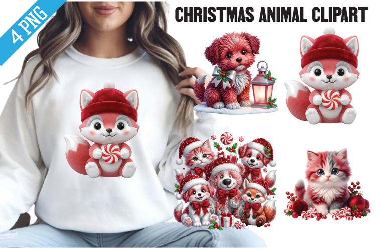 Christmas Animal Clipart Png