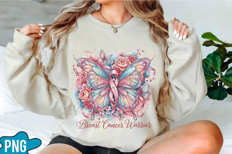 Breast Cancer Warrior PNG Designs example image 1