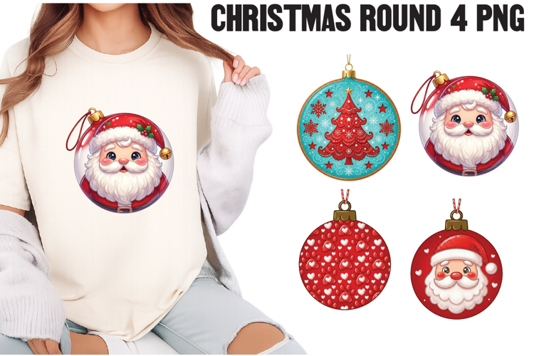 Christmas Round Png clipart example image 1