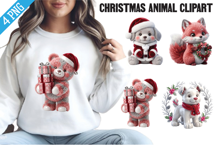 Christmas Animal Clipart Png